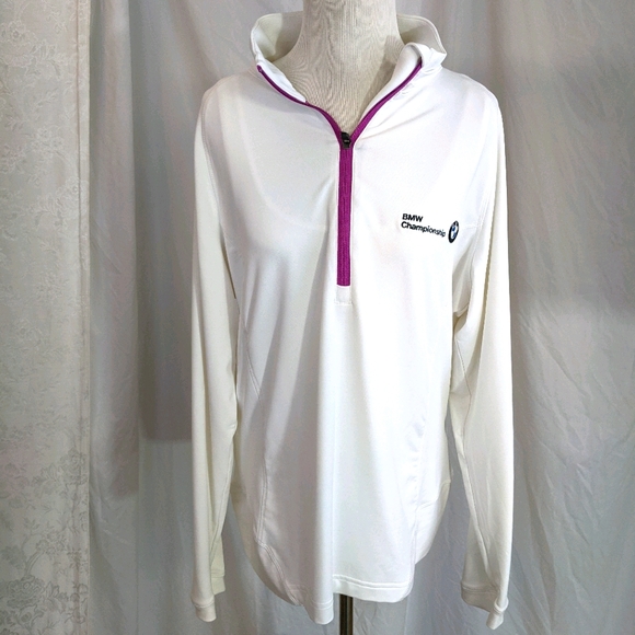 Peter Millar Tops - Peter Millar EUC BMW 1/4 zip pullover XXL white